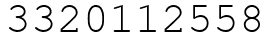 Число 3320112558.
