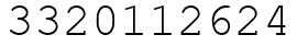 Число 3320112624.