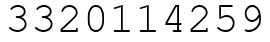 Число 3320114259.