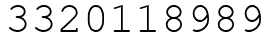 Число 3320118989.