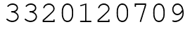 Число 3320120709.
