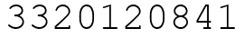 Число 3320120841.