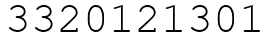 Число 3320121301.