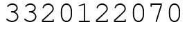 Число 3320122070.