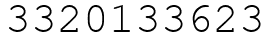 Число 3320133623.