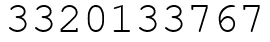 Число 3320133767.