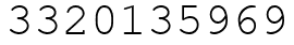 Число 3320135969.