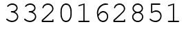 Число 3320162851.