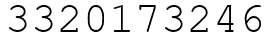 Число 3320173246.