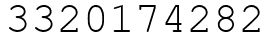 Число 3320174282.