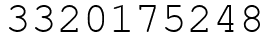 Число 3320175248.