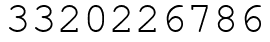 Число 3320226786.