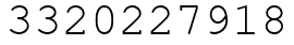 Число 3320227918.