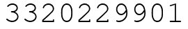 Число 3320229901.