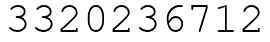 Число 3320236712.