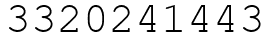 Число 3320241443.