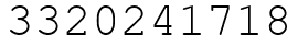 Число 3320241718.
