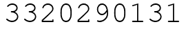 Число 3320290131.
