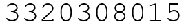 Число 3320308015.