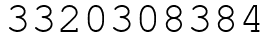 Число 3320308384.