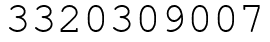 Число 3320309007.
