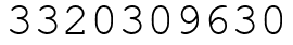 Число 3320309630.