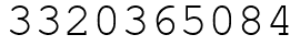 Число 3320365084.