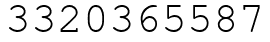 Число 3320365587.