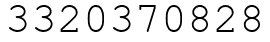 Число 3320370828.