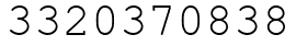 Число 3320370838.