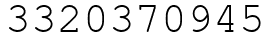 Число 3320370945.