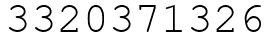 Число 3320371326.