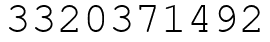 Число 3320371492.