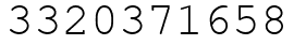 Число 3320371658.