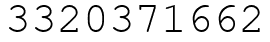Число 3320371662.