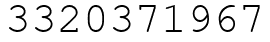 Число 3320371967.