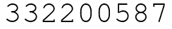 Число 332200587.