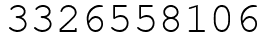 Число 3326558106.