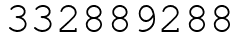 Число 332889288.