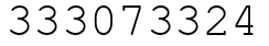 Число 333073324.