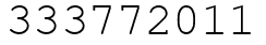 Число 333772011.