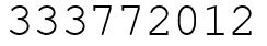 Число 333772012.