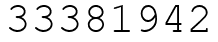 Число 33381942.
