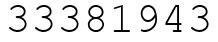 Число 33381943.