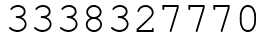 Число 3338327770.
