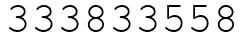 Число 333833558.