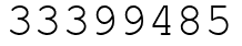 Число 33399485.