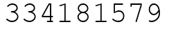 Число 334181579.
