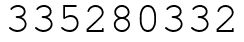 Число 335280332.