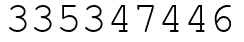 Число 335347446.